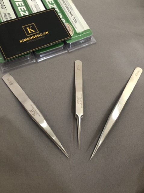 Nỉa nhíp kẹp Tweezers chính hãng Vetus chống nhiễm từ sử dụng trong sửa chữa đồng hồ