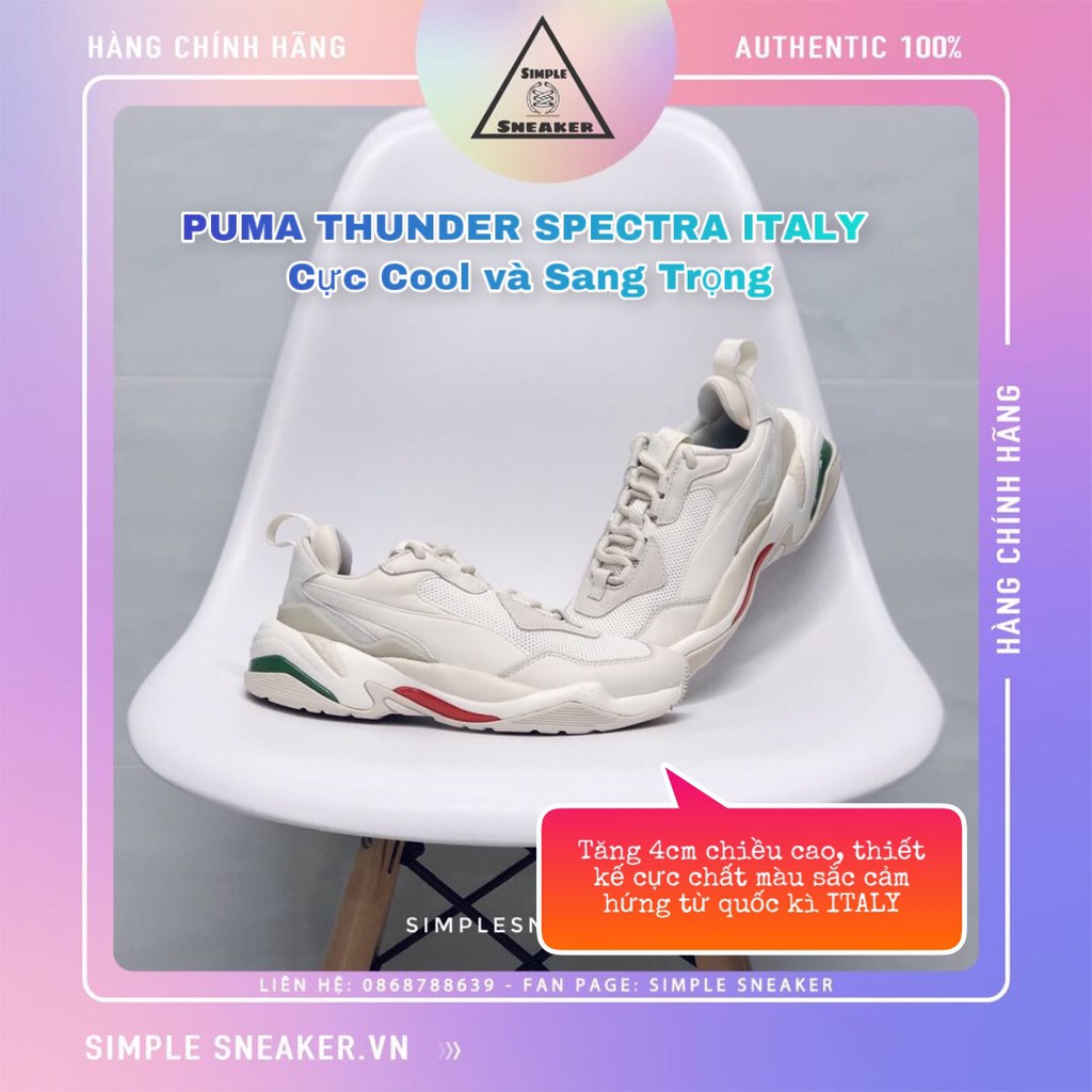 Giày Puma Thunder Spectra Italy FREESHIP PumaChính Hãng - Giày Puma Nữ Chuẩn Auth Đế Cao 4cm [36951612]