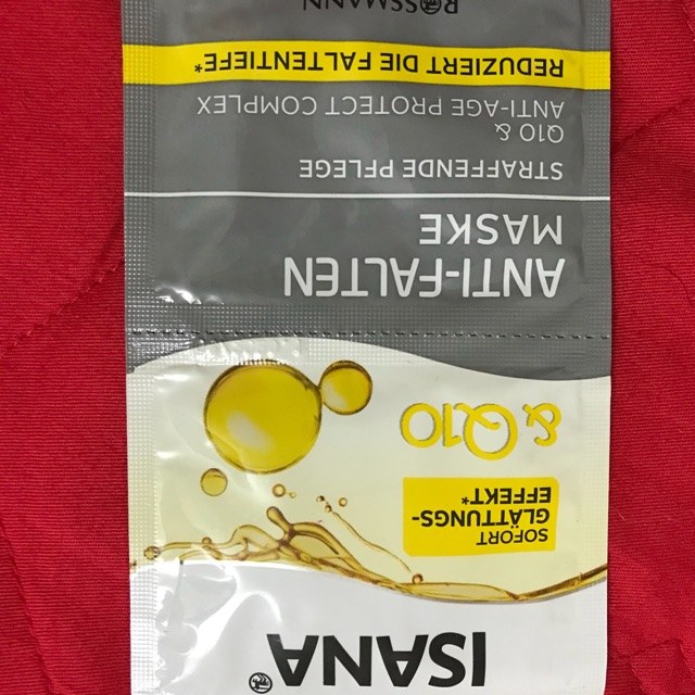 Mặt nạ giảm nếp nhăn Isana Q10