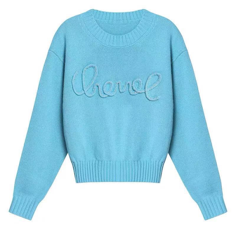 Jennie blackpink Áo Len Tay Dài In Chữ