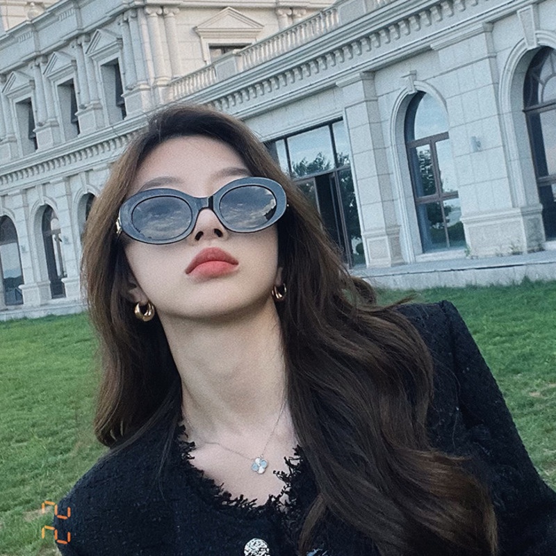 Kính Mát Hình Oval Thời Trang Harajuku