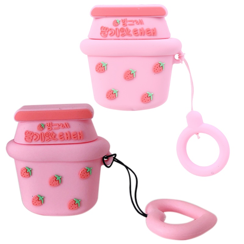 Vỏ Silicone Mềm Có Dây Đeo Bảo Vệ Hộp Sạc Tai Nghe Bluetooth Air Pods