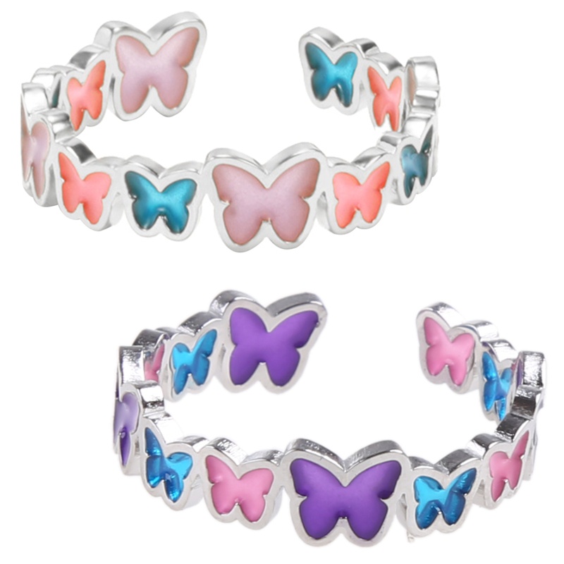 Nhẫn Bướm Dạ Quang Thiết Kế Đơn Giản Có Thể Điều Chỉnh Kích Cỡ