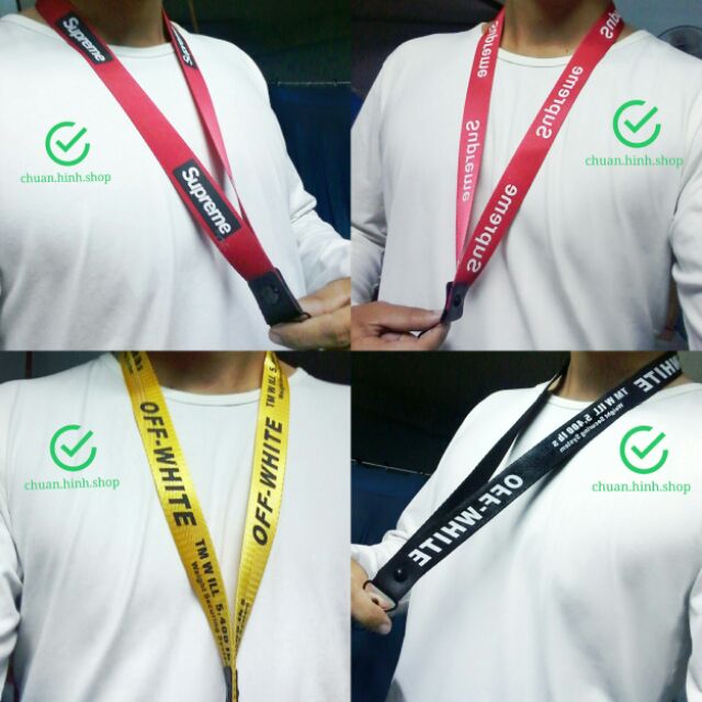 Dây đeo thẻ nhân viên văn phòng LANYARD KEYCHAIN supreme white off starwar giá rẻ