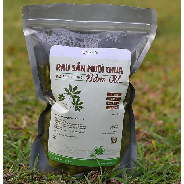 Rau sắn muối Bầm Ơi Đặc sản Phú Thọ Túi 1500gam