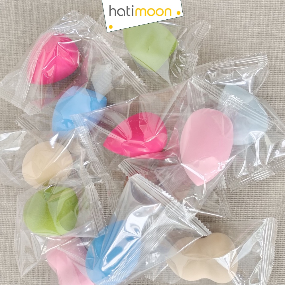 Mút trang điểm, mút tán kem nền, cushion hình giọt nước màu hồng H0024