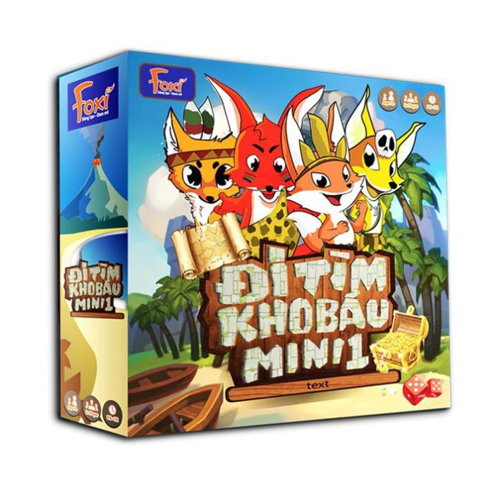 Boardgame trẻ em - Đi tìm kho báu mini Foxi-Đồ chơi trẻ em thông minh sáng tạo-phát triển IQ cao