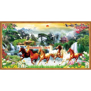 Tranh dán tường 3D mã đáo thành công đặt theo yều cầu