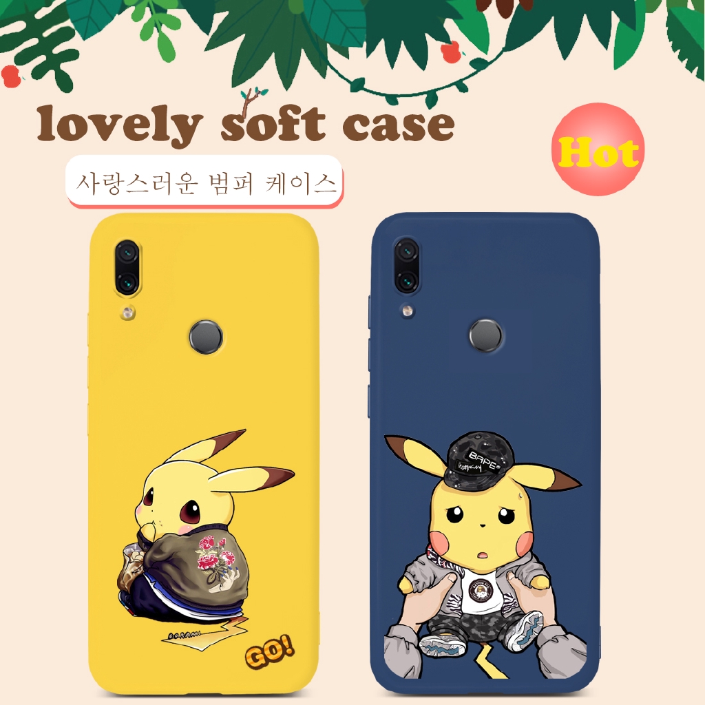 Ốp điện thoại họa tiết Pikachu cho HUAWEI HONOR PLAY 9 10 20 LITE HONOR 7C 10 20 8X 8A PRO 10I V20 7S