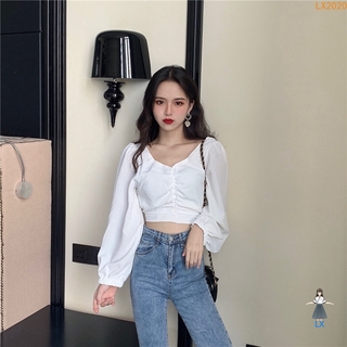 <Ready> Áo kiểu tay dài thời trang trẻ trung cá tính cho nữ