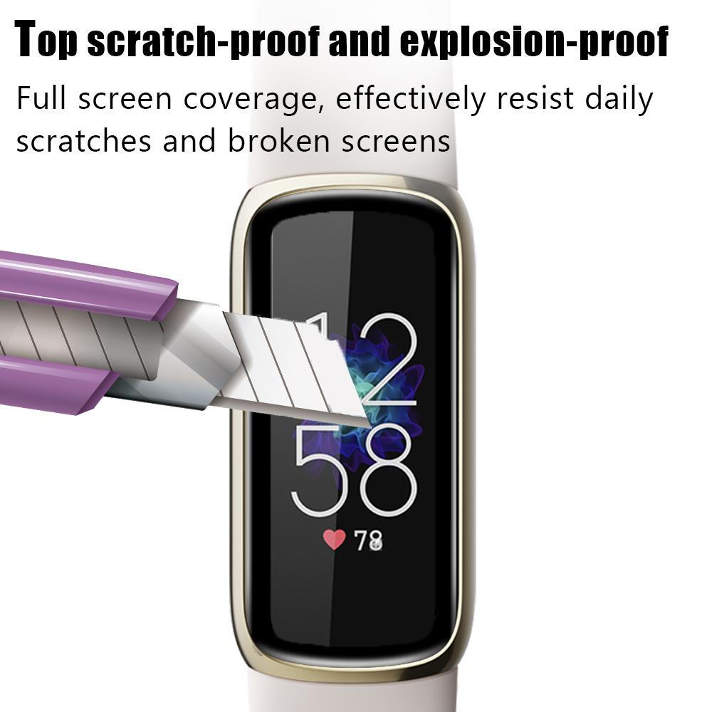 BTLIMER Miếng Dán 3D Mềm Trong Suốt Chống Trầy Bảo Vệ Màn Hình Đồng Hồ Thông Minh Fitbit Luxe
