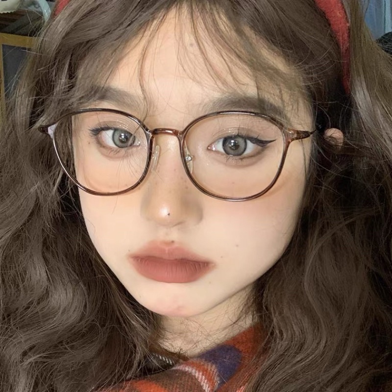 Kính mắt không độ mắt vuông gọng kim loại mảnh 9719