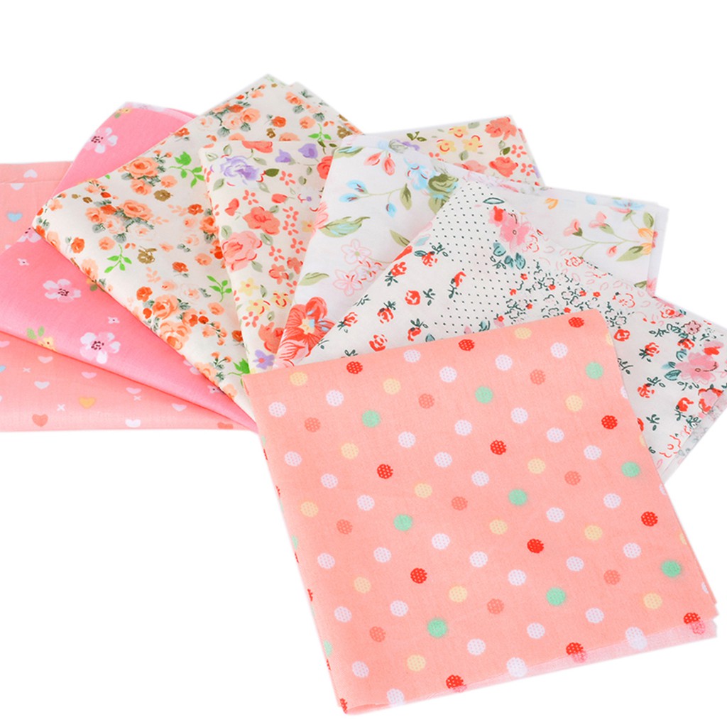 Bộ 7 Tấm Vải 100% Cotton 25 * 25cm