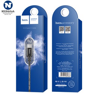 Cáp sạc nhanh hoco x14 dây 1m chuẩn cáp 3 đầu sạc type c/ip/micro _ hoco-x14-1m_ nidala