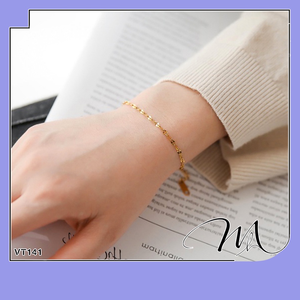 Lắc tay nữ Titan không gỉ dây trúc không mặt phong cách tối giản - Măng’s House VT141