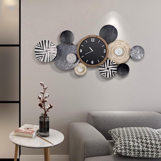 Decor nhà, decor trang trí đồng hồ treo tường, đồng hồ trang trí decor vintage gỗ mặt đen to