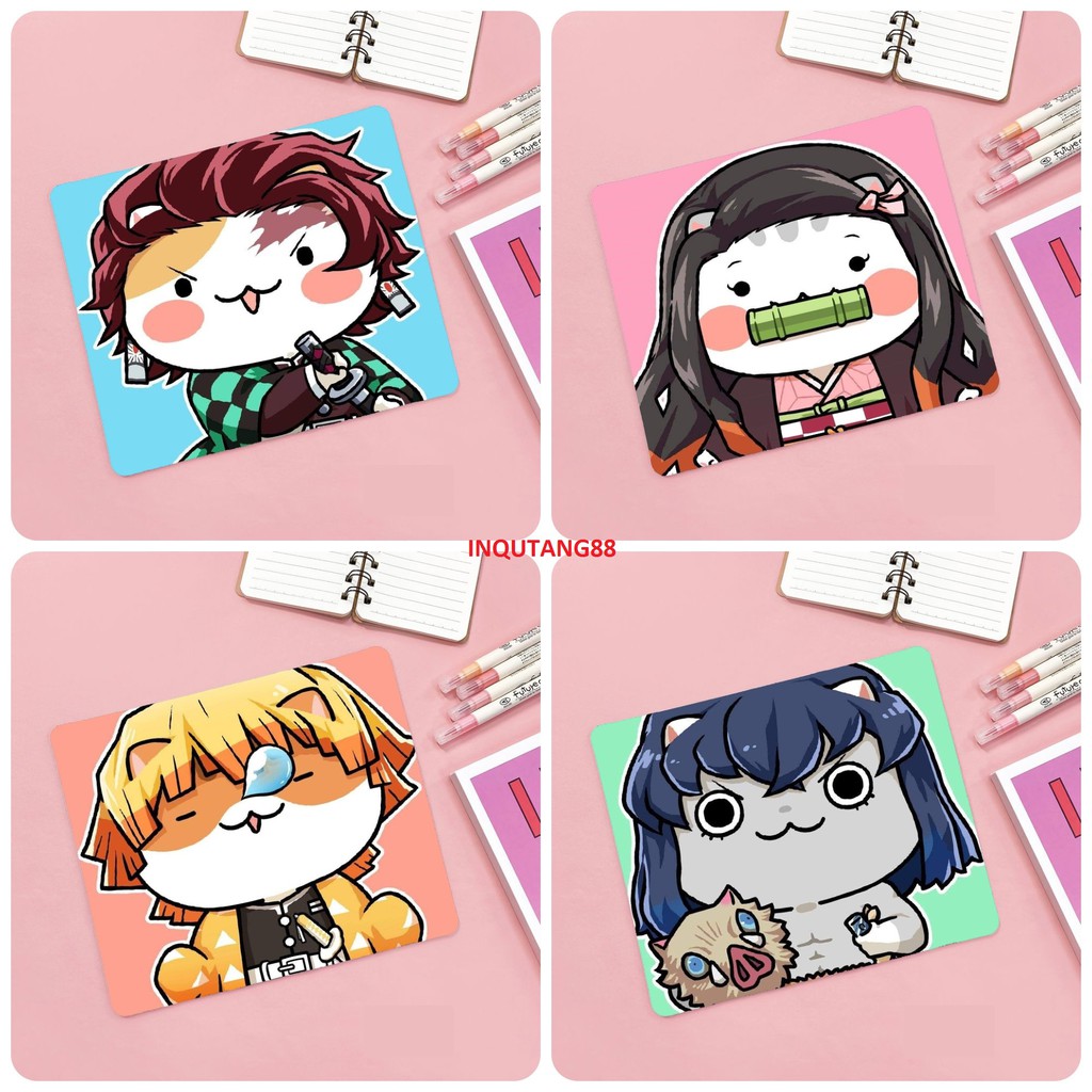 Lót chuột phiên bản  thú -kimetsu yaiba khổ nhỏ ( 21x24x3 mm)