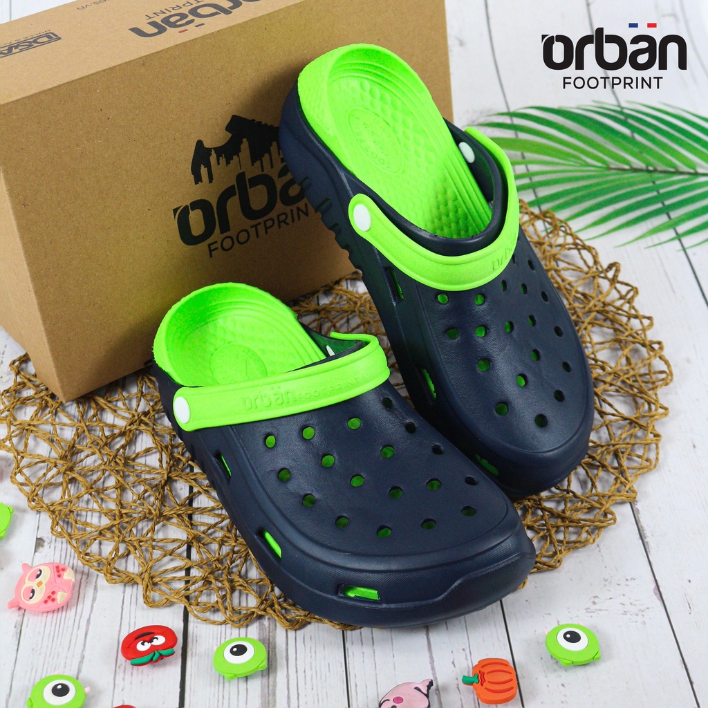 Dép sục cao cấp Urban Footpritn EVA fylon D2002 xanh chàm chuối lạ mắt