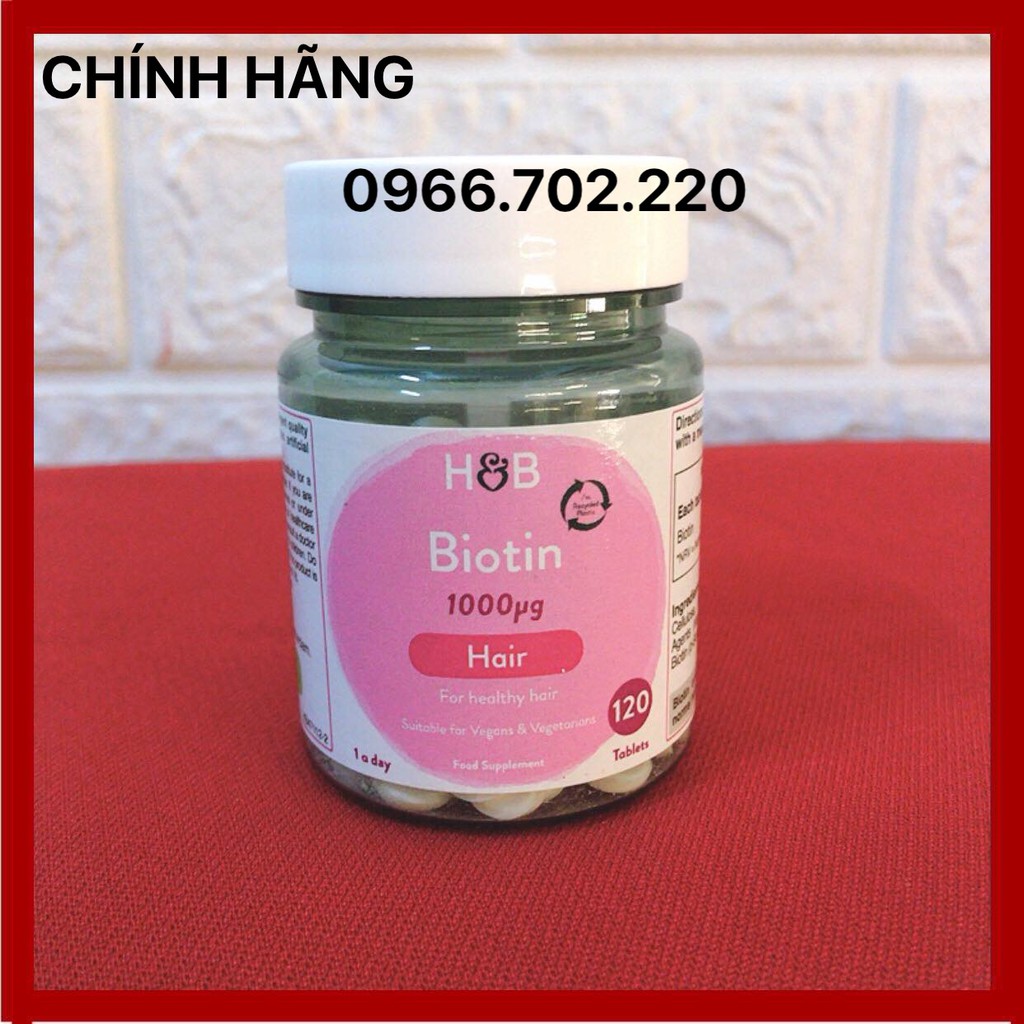 Viên uống Biotin H&B hỗ trợ mọc tóc- Dưỡng tóc dày và dài