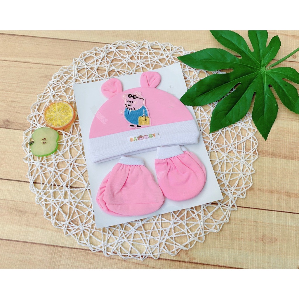 BỘ MŨ NÓN VÀ BAO TAY CHÂN CHO BÉ SƠ SINH/GỬI MẪU NGẪU NHIÊN