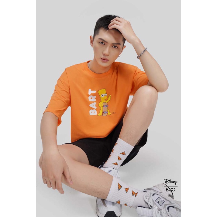 Áo Thun BOO Unisex Dáng Ovesized, Vải Cotton Cao Cấp In Graphic Bart Slake The Simpsons BZL
