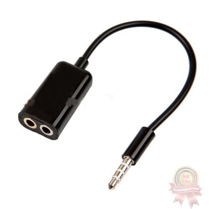 Cáp chia tai nghe 1 cổng 3.5mm ra 2 cổng 3.5mm giúp nghe 2 tai | Cáp jack chia 1 ra 2 tai nghe 3.5 audio