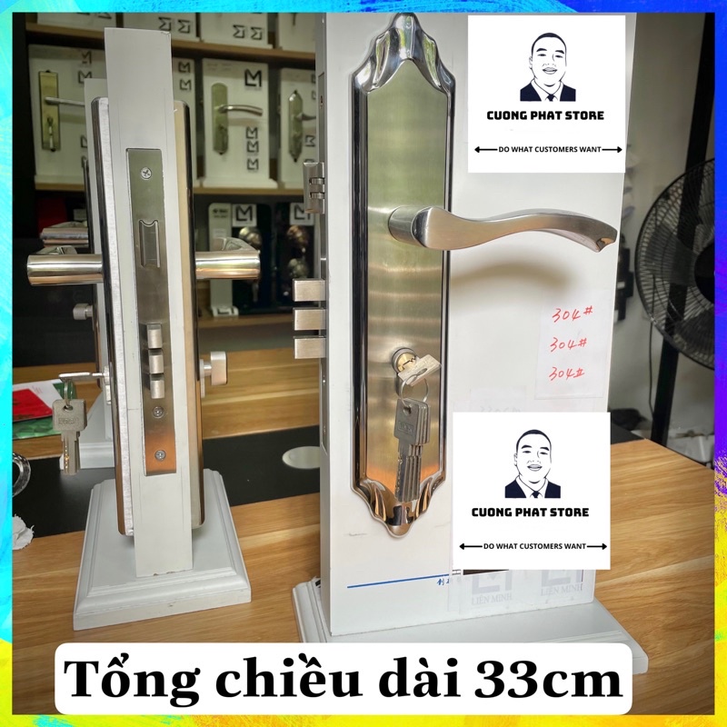 Khoá cửa đại tay gạt chất liệu inox 304, hình dáng đẹp lạ 8520-18