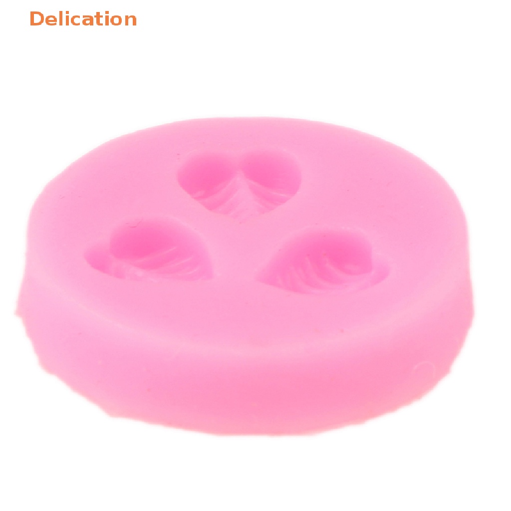 Khuôn Silicone Tạo Hình Làm Bánh Kẹo Hình Ba Chiếc Lá DIY