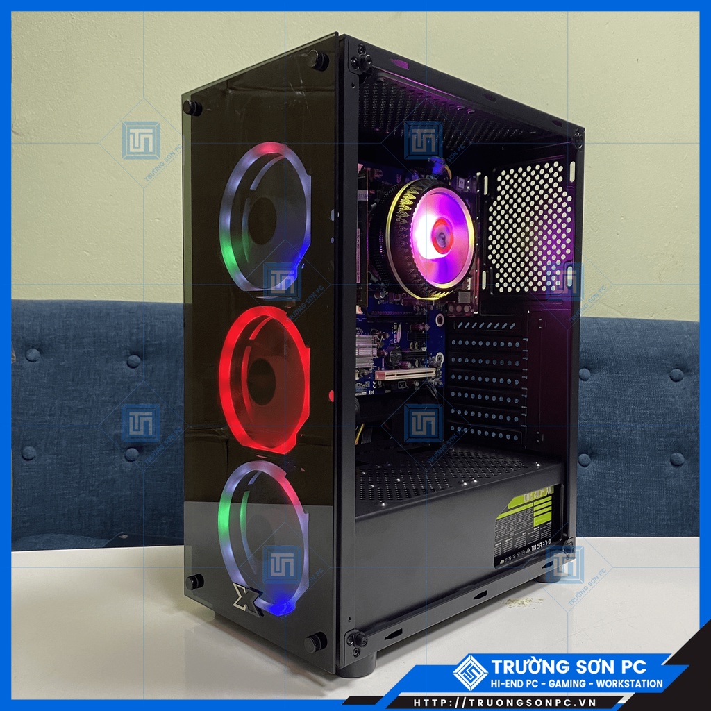 Case Máy Tính Chơi Game Có Led H81 CPU Core i3 RAM 8G/ SSD 120G/ VGA 2G DDR5 | AOE, CF, LOL, FIFA GTA, MU...