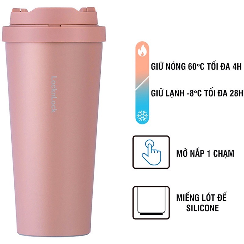 [LOCK&amp;LOCK] BÌNH GIỮ NHIỆT ENERGETIC ONE-TOUCH TUMBLER 550ML - LHC3249