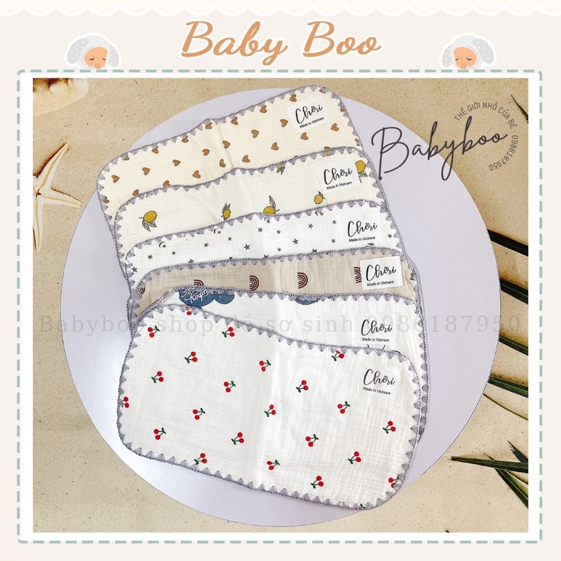 Gối xô nhăn/ gối xô lót đầu cho bé sơ sinh [ babyboo ]