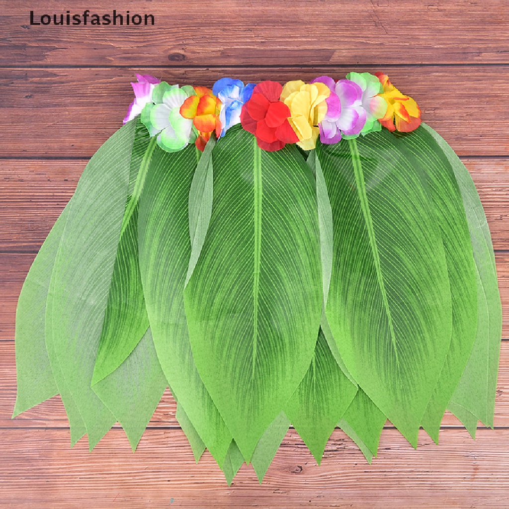 Louisfashion Chân Váy Lá Cọ Hawaiian Hóa Trang Đi Biển Mùa Hè Luau YTH