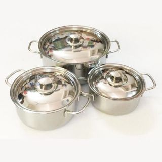 Bộ 3 nồi inox Sharp cao cấp size 16-20-24cm giá rẻ.