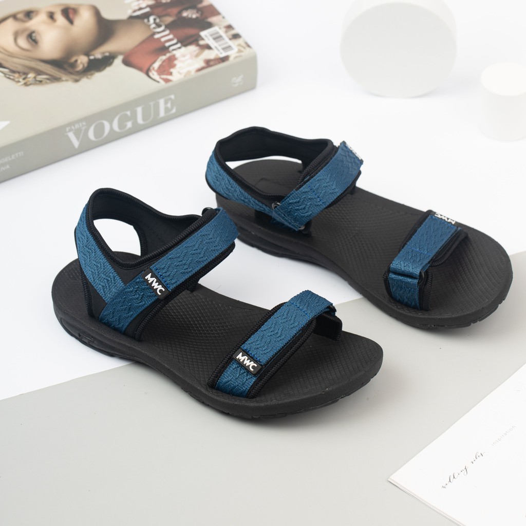 Giày Sandal Nam MWC Quai Ngang Basic Thời Trang Streetwear Thoải Mái NASD-7036