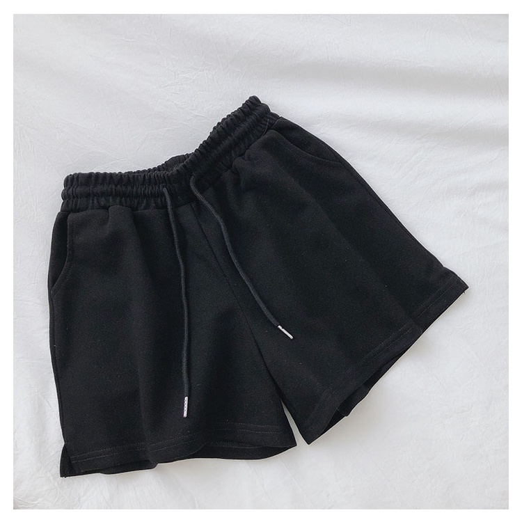Quần short thể thao SUXI lưng cao ống rộng phong cách Hàn Quốc thời trang cho nữ