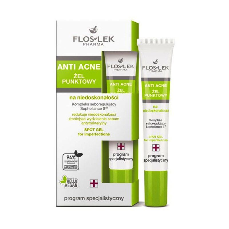 Gel chấm mụn Floslek Giảm Sưng Mụn, Giảm Thâm  - Floslek Antibacterial Intense Gel 20ml