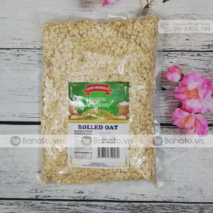 Yến mạch giảm cân cán dẹt (Rolled Oat) Mỹ gói 1kg