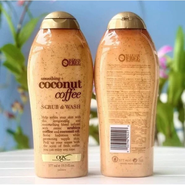 Sữa tắm và tẩy tế bào chết OGX Coconut Coffee