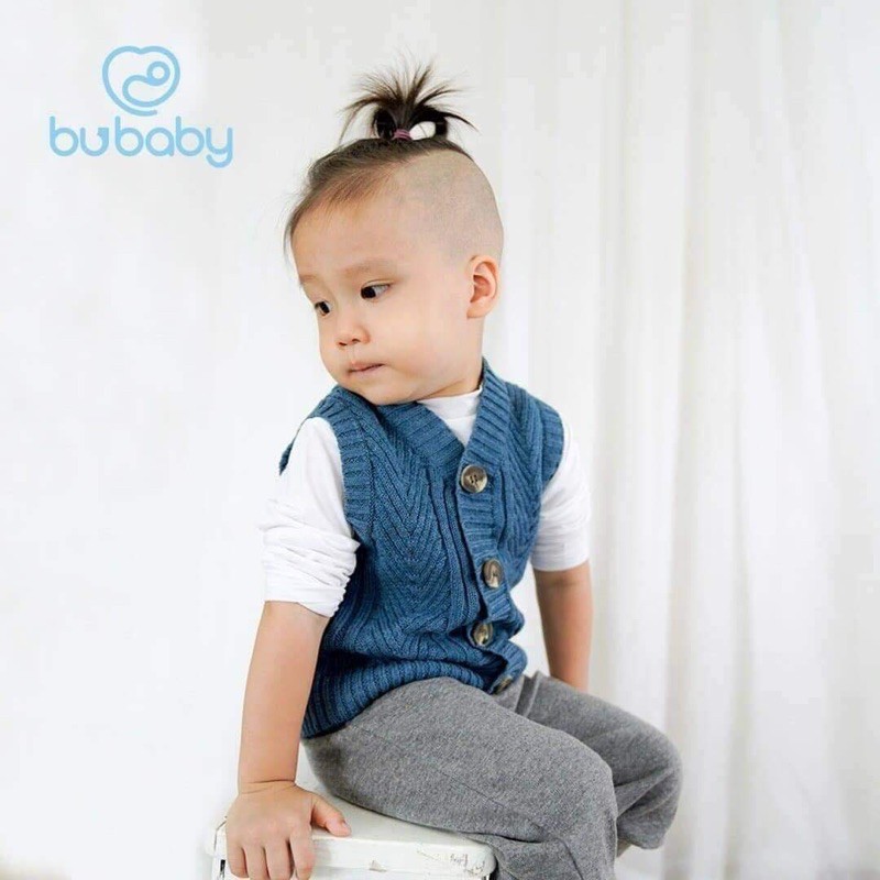 Áo gile len cao cấp Bu, Bubaby cho bé 6m - 3Y