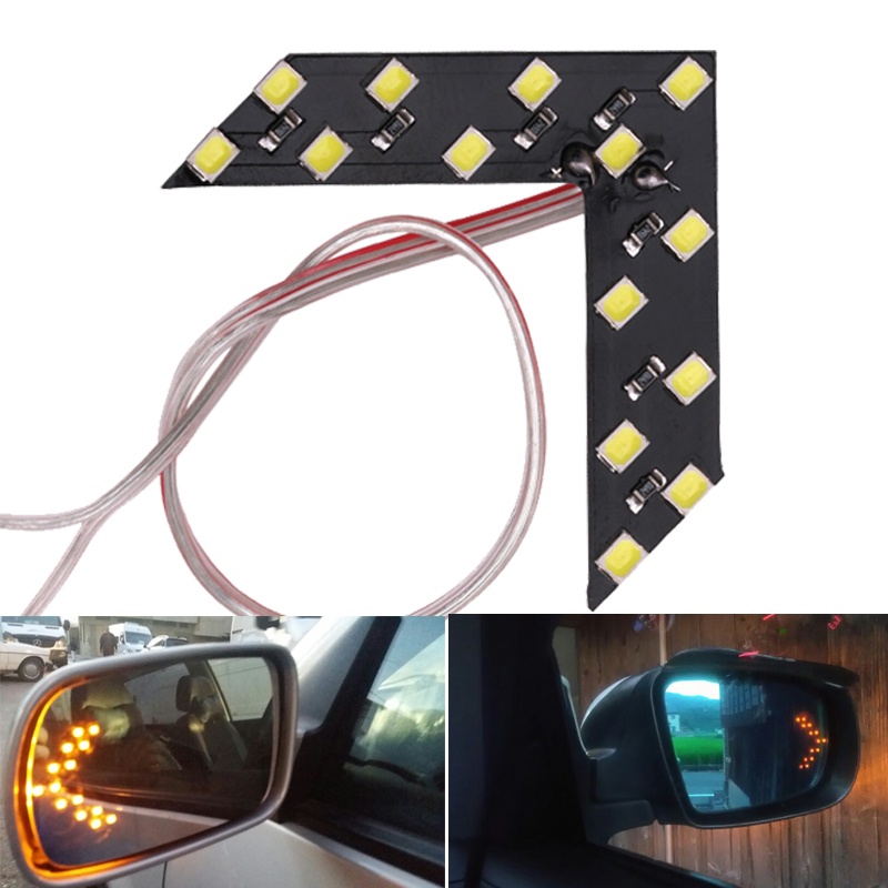 Đèn led 14smd 12v Hình Mũi Tên Xi Nhan Gắn Kính Chiếu Hậu Xe Hơi
