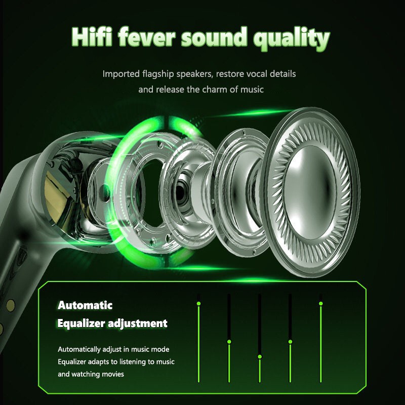 Tai Nghe Gaming Leyoya Tws Bluetooth 5.0 - Không Dây Có Mic Với Độ Trễ Thấp - Chính Hãng HD DESIGN