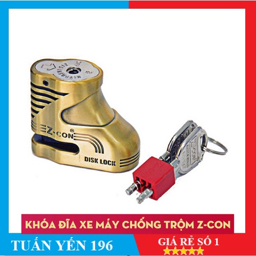 [HÀNG CHÍNH HÃNG]   Ổ Khóa Đĩa Xe Máy chống cắt cao cấp, Chống Trộm Siêu Bền,