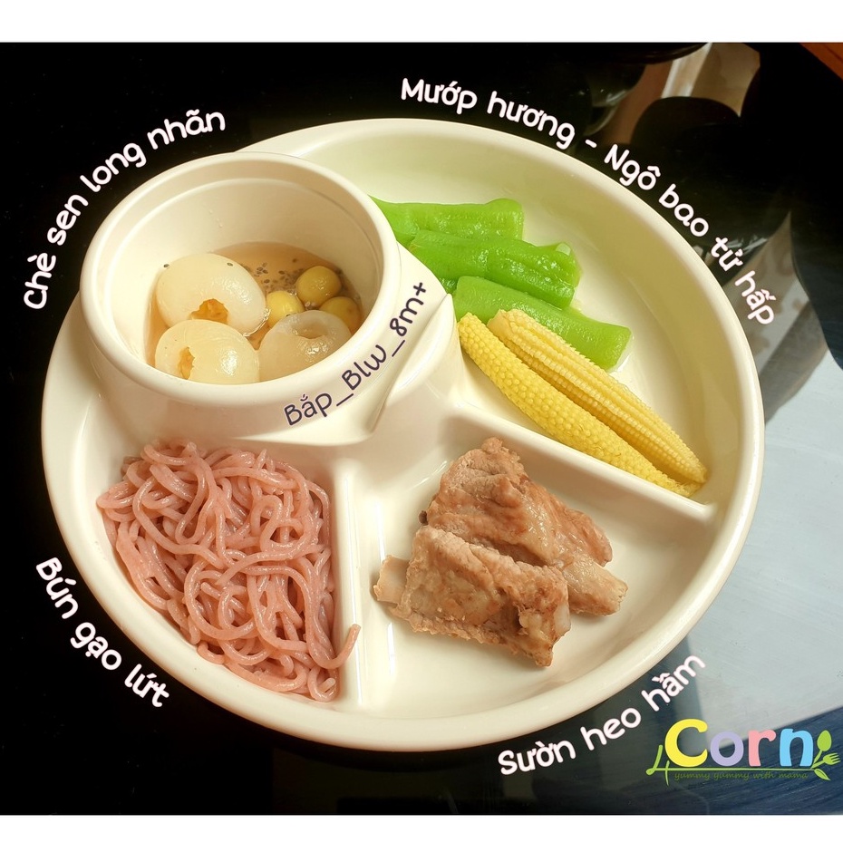 Khay ăn dặm BLW/ kiểu nhật 4 ngăn Inomata - Nhật