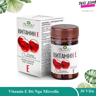 2 hộp vitamine e đỏ nga 270mg mirrolla hộp 30 viên - vitamine đỏ viên vitamin e 270