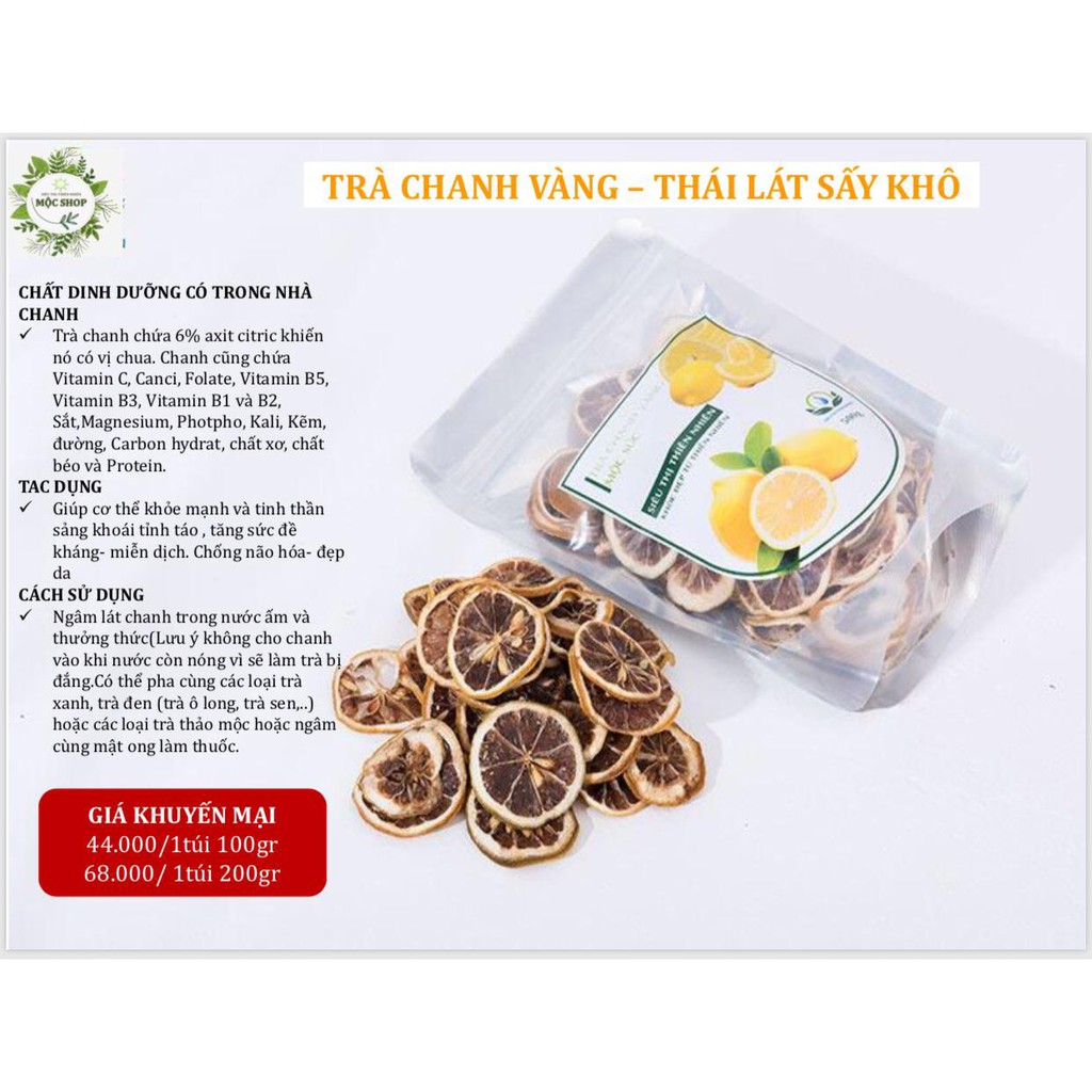 CHANH VÀNG THÁI LÁT SẤY KHÔ - 100gr