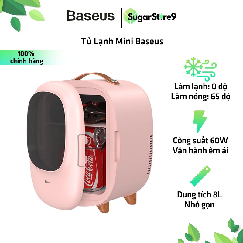 Tủ Lạnh Mini Baseus - Tủ Lạnh Mini Đựng Mỹ Phẩm Dung Tích 8L, Hai Chế Độ Nóng/Lạnh, Sử Dụng Cho Văn Phòng, Gia Đình