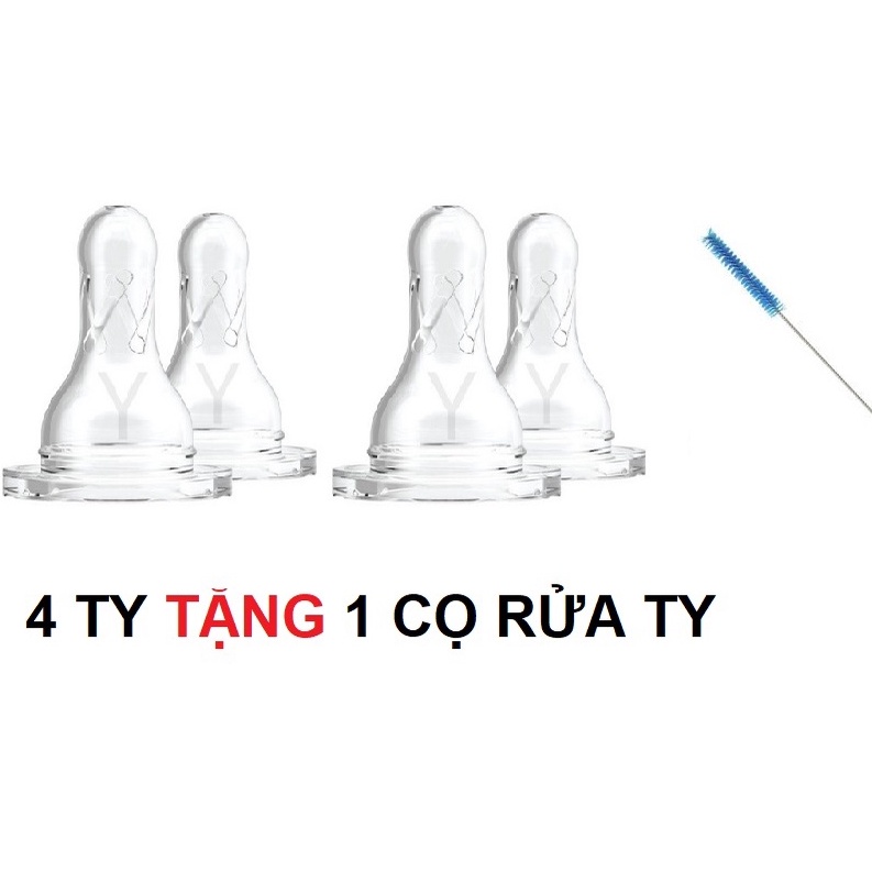 Núm Ty Silicone Dr.Brown's Cổ Thường Size Y-CUT (9 tháng trở lên)