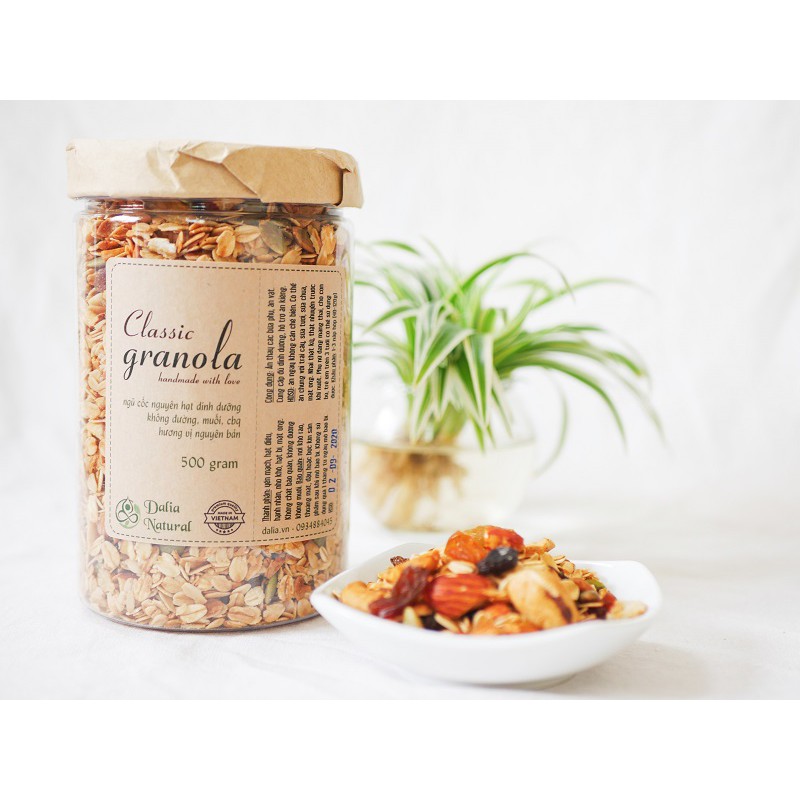 Classic Granola [Ăn Sáng - Bữa Phụ] Dinh Dưỡng Siêu Ngon – Ngũ Cốc Nguyên Hạt Ăn Liền Vị Nguyên Bản [SmallShop_Online]