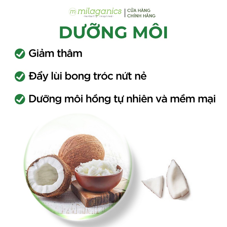 Dầu dừa ép lạnh tinh khiết 3 dưỡng Da - Tóc - Môi MILAGANICS 250ml thành phần tự nhiên, dưỡng ẩm chuyên sâu