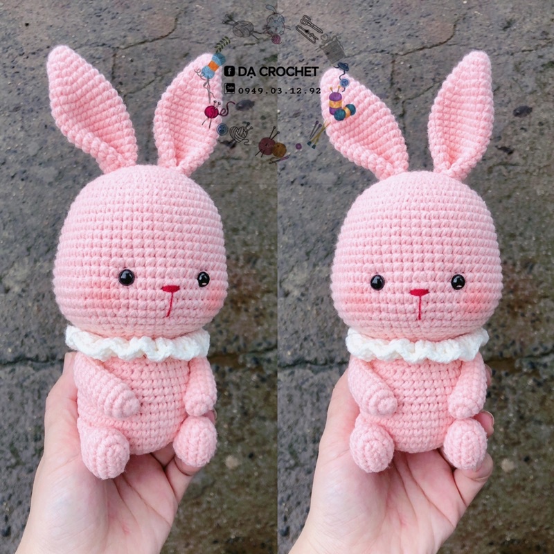 Thỏ Và Mèo Nhồi Bông Bằng Len - Thú Bông Handmade Đan Móc Thủ Công Bằng Tay